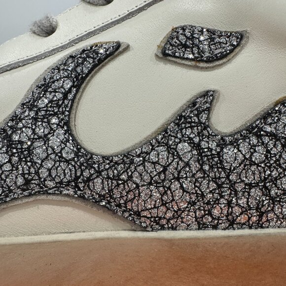 NEW Bibi Lou Gamin Sneakers, Platinum Leather, Size 38/ 8.5 - Picture 12 of 17